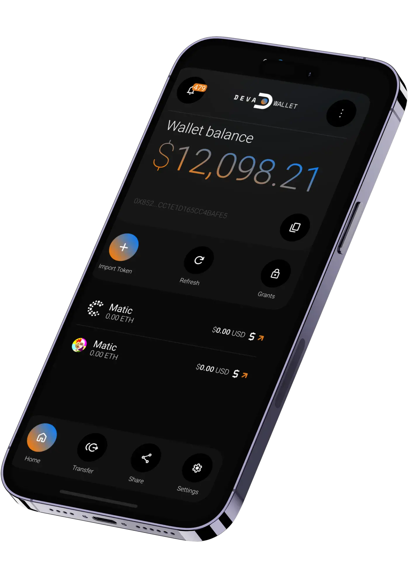 deva-wallet-screen